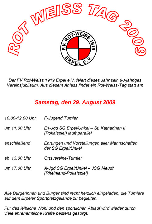 Rot Weiss Tag 2009